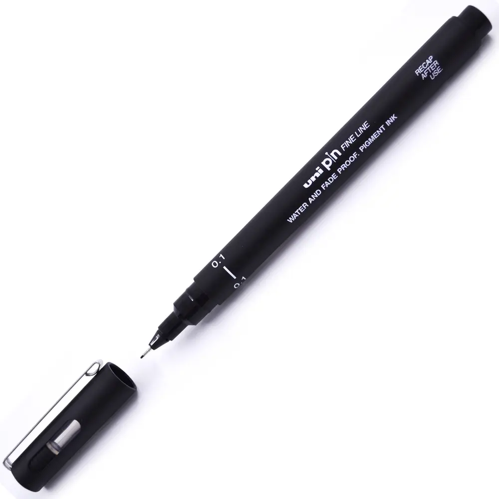 Uni-Ball Pin 0.1 mm Fine Line Akrilik Uçlu Kalem Siyah 12 Li Kutu