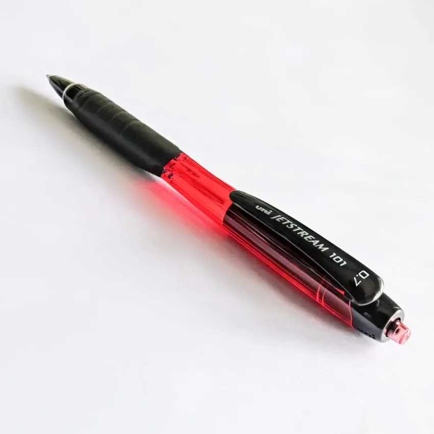 Uni-Ball Jetstream Mürekkepli Roller 101 0.7 mm RT Hızlı Yazı Kalemi Kırmızı 12 Li Kutu