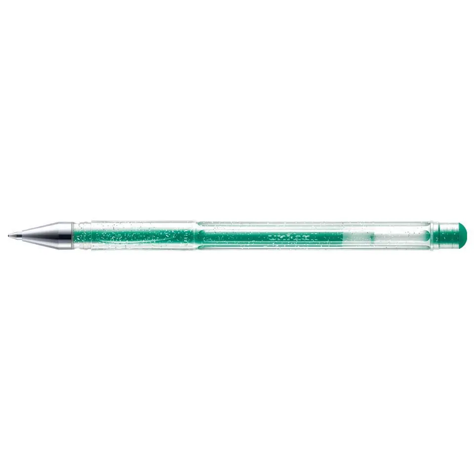 Uni-Ball Signo Sparkling UM-120SP 1.0 mm Simli Jel Mürekkepli Roller Kalem Yeşil 12 Li Kutu
