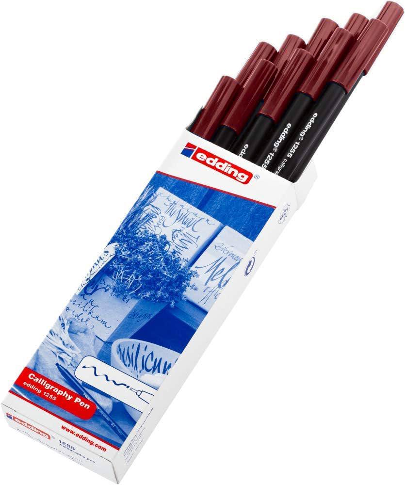 Edding 1255 Kaligrafi Kalemi 3.5 mm Bordo 10 Lu Kutu