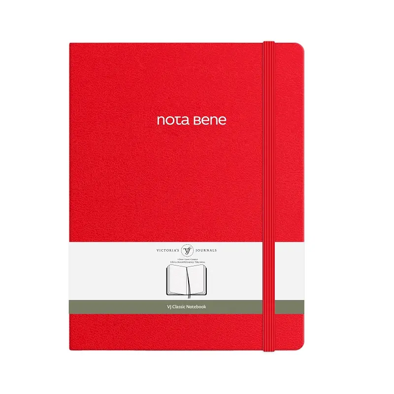 Victoria Journals Classic Sert Kapak Defter 19x25cm 70gr. 320 Sayfa Çizgili Defter Kırmızı