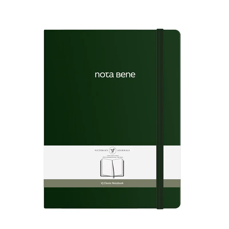 Victoria Journals Classic Sert Kapak Defter 19x25cm 70gr. 320 Sayfa Çizgili Defter Yeşil