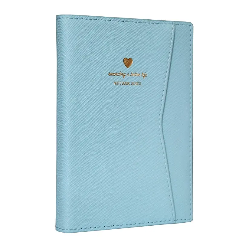 Victoria's Journals Geçmeli ve Cepli Defter A5 Ivory 80 gr. 128 Yaprak Açık Mavi