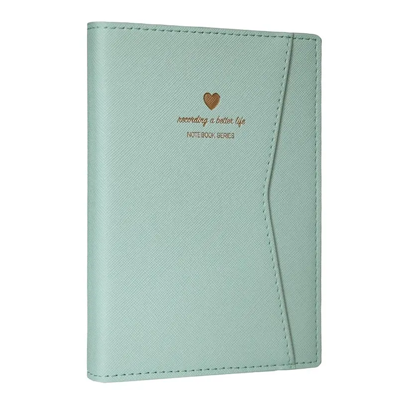 Victoria's Journals Geçmeli ve Cepli Defter Çizgili 10x14.8cm A6 Ivory 80 gr. 128 Yaprak Açık Yeşil