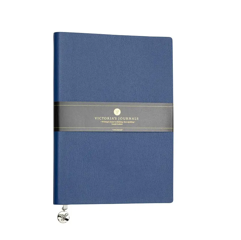 Victoria's Journals Smyth Classic Esnek Kapak Çizgili Defter 14.8x21cm 96 Yaprak Mavi
