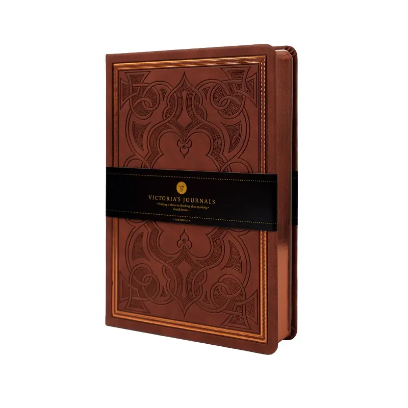 Victoria Journals Vintage Old Book Defter 80gr. 14x20cm 160 Yaprak Çizgili Kahverengi