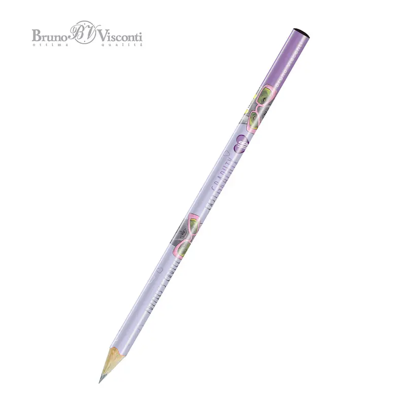 Bruno Visconti EasyGraphix Dogs Desen Üçgen Gövde Kurşun Kalem HB 50 Li Paket